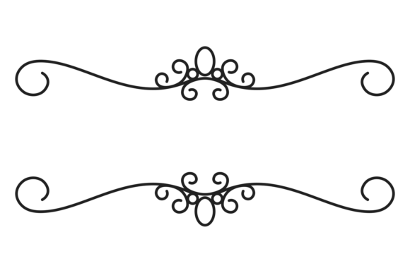 A Black and White Image of a Decorative Graphics