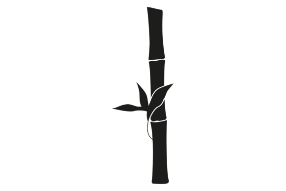 Bamboo Branch Black Decorative Element Graphics and Illustrations