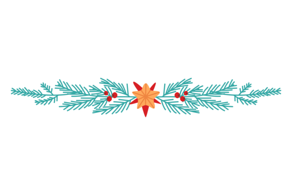 Christmas Branch Decorative Divider. Hol Graphics