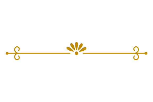 Classic Decorative Separator. Floral Fan