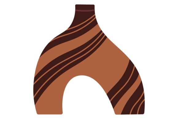 Contemporary Vase Color Icon. Decorative Graphics