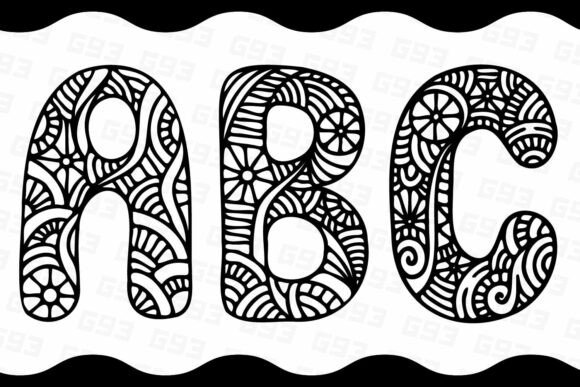 Decorative A, B, and C Characters: Graphics and Illustrations for Branding