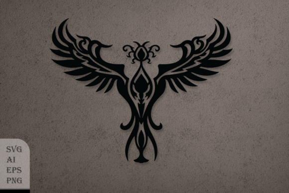 Decorative Bird Tattoo Graphics and Illustrations
