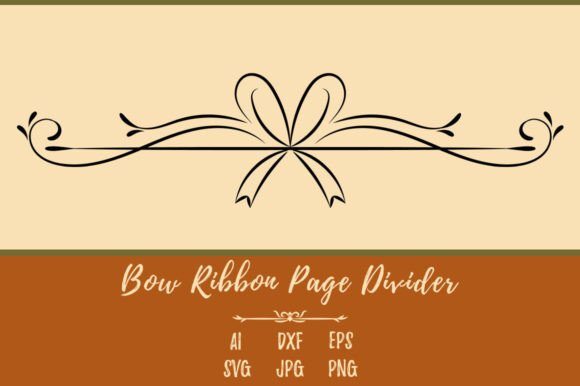 Decorative Bow Ribbon Page Divider Graphics