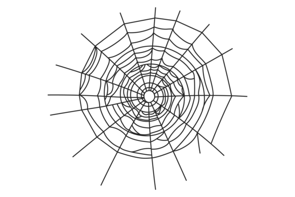 Decorative Cobweb. Gothic Insect Net Bla Graphics