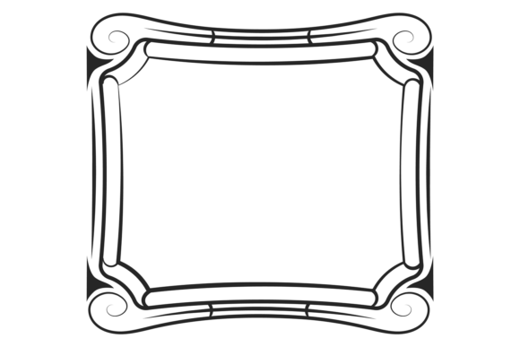 Decorative Doodle Frame. Rectangular Cre