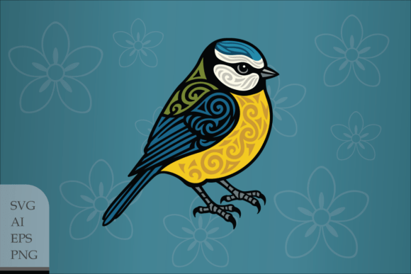 Decorative Eurasian Blue Tit Graphics