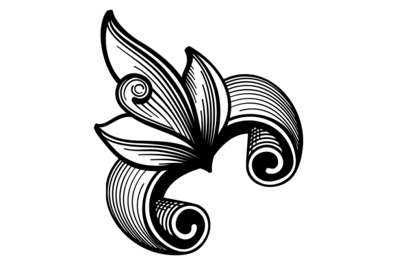 Decorative Flourish Filigree Corner. Bar
