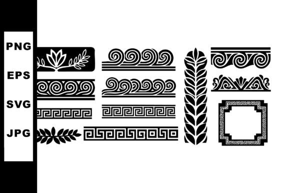 Decorative Greek Ornament Patterns Vecto: Graphics for Elegant Branding