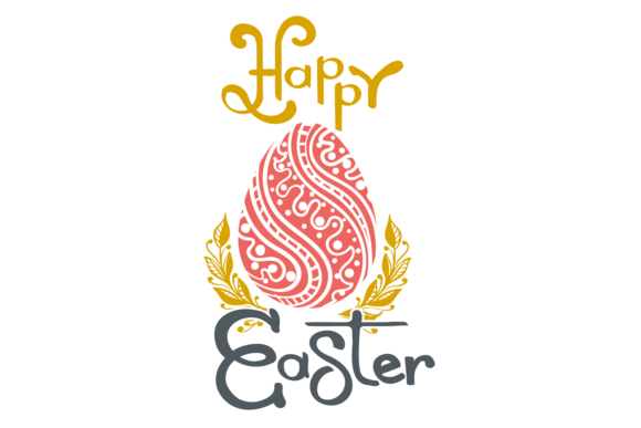 Easter Poster in Decorative Retro Style: Graphics for Local Business Branding