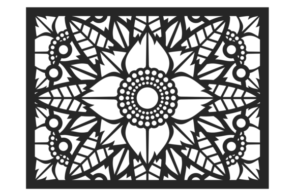 Floral Laser Cut Ornament: Graphics & Illustrations for Editorial Use