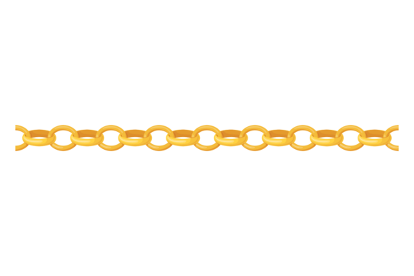 Golden Chain Border. Decorative Jewelry