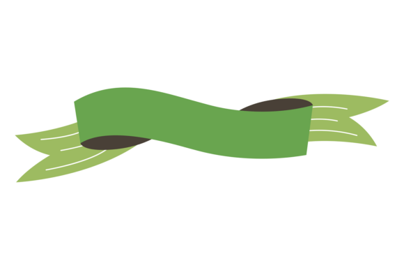 Green Banner Ribbon. Graphics & Illustrations