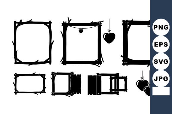 Grunge Black Heart Frames and Decorative Graphics