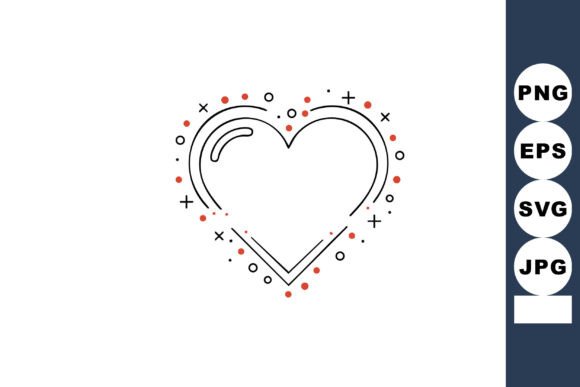 Heart Shape with Abstract Decorative Dot