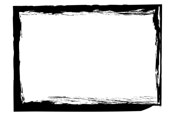 Ink Brush Border. Grunge Decorative Graphics