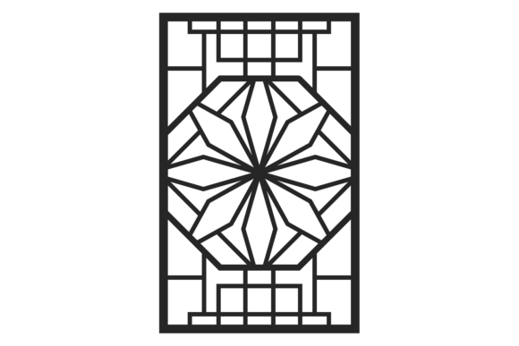 Korean Door Pattern. Decorative Ancient Graphics