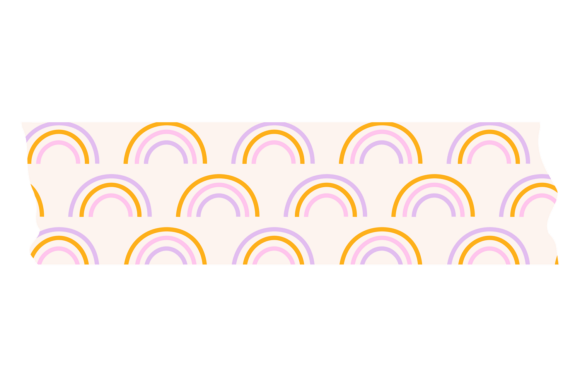 Rainbow Pattern Decorative Scotch Tape C: Graphics & Illustrations