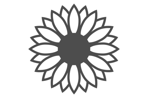 Summer Flower Black Icon. Decorative Graphics