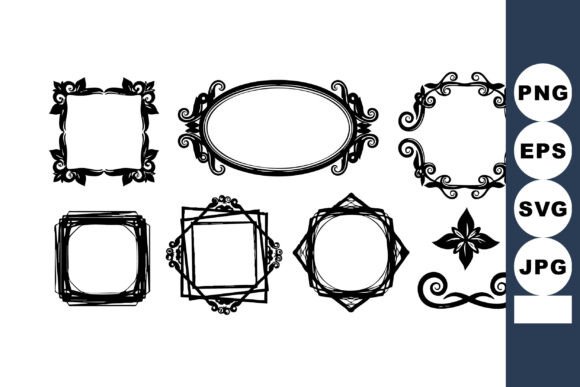 Vintage Decorative Black Ornamental Fram: Graphics & Illustrations for Digital Sellers