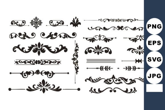 Vintage Ornamental Decorative Borders an